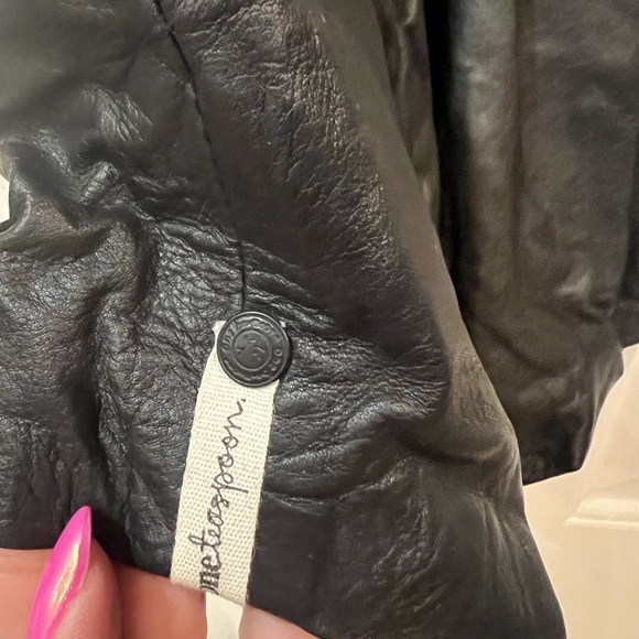 One Teaspoon Angels Leather Black Button-Up Romper/Jumpsuit Straps Small NWT - Picture 12 of 13
